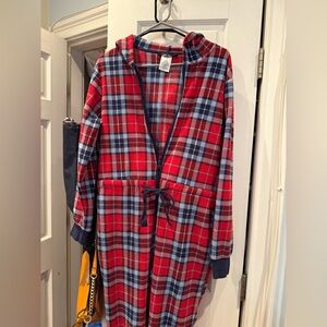 Lands' End Red and Blue Plaid Kids Onesie